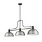Z-Lite Melange Billiard, 3-Light, 13.25 In.W x 52 In.L x 21 In.H, Matte Black/Brushed Nickel 725-3MB-D12BN - alternate 5